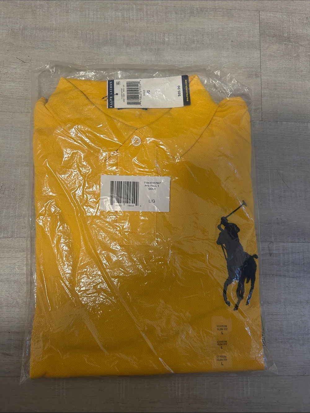 Polo by Ralph Lauren Bright Yellow Men's Polo with Navy Pony
